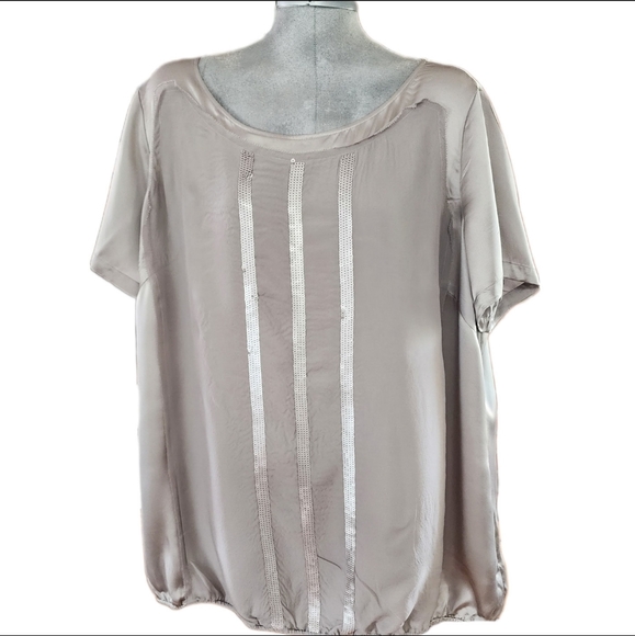 100% Silk VOYAGE BY MARINA RINALDI Top (20W) - Picture 1 of 10